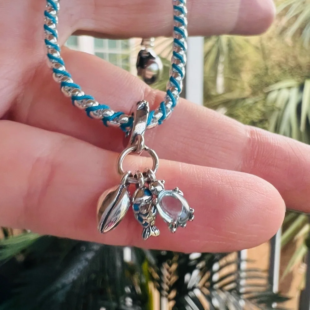 Fish, Sea Turtle & Conch Triple Dangle Charm